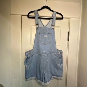 Levi’s Blue Denim Short Overalls